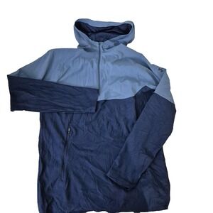 Under Armour Jacket Mens Medium Blue Threadborne Hooded Pullover‎ Colorblock